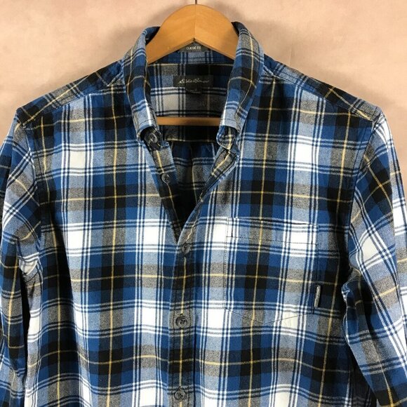 Men's EDDIE BAUER Favorite Classic-Fit Thick Cotton Button-Down Shirt MEDIUM - Picture 4 of 6